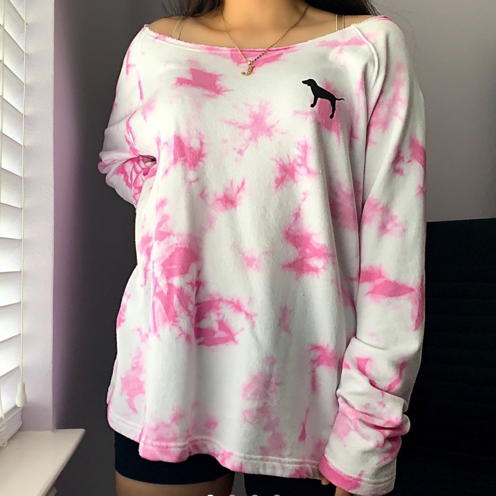 PINK TIE-DYE SWEATSHIRT